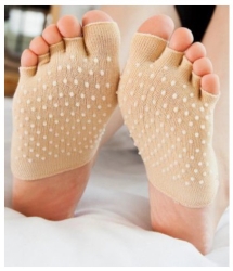 Half sole bamboo Non-slip massage socks
