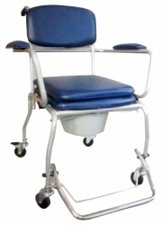 Commode chair with wheels